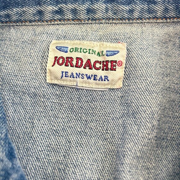 Vtg Stone Washed Denim Jean Vest Cropped Sz M Corral Western Cowboy Festival - Picture 3 of 4